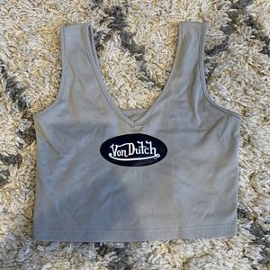 Grey VonDutch Crop Top